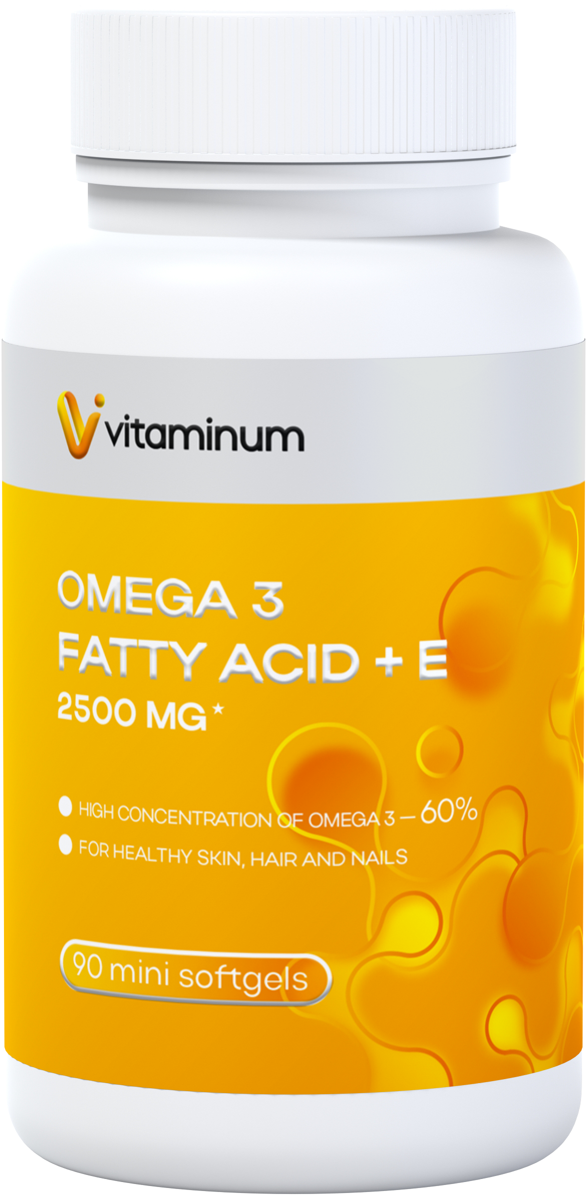  Vitaminum ОМЕГА 3 60% + витамин Е (2500 MG*) 90 капсул 700 мг   в Полевское