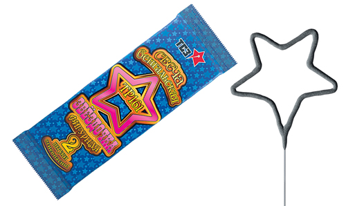  Бенгальские свечи фигурные 2 шт "Звездочка"  в Полевское